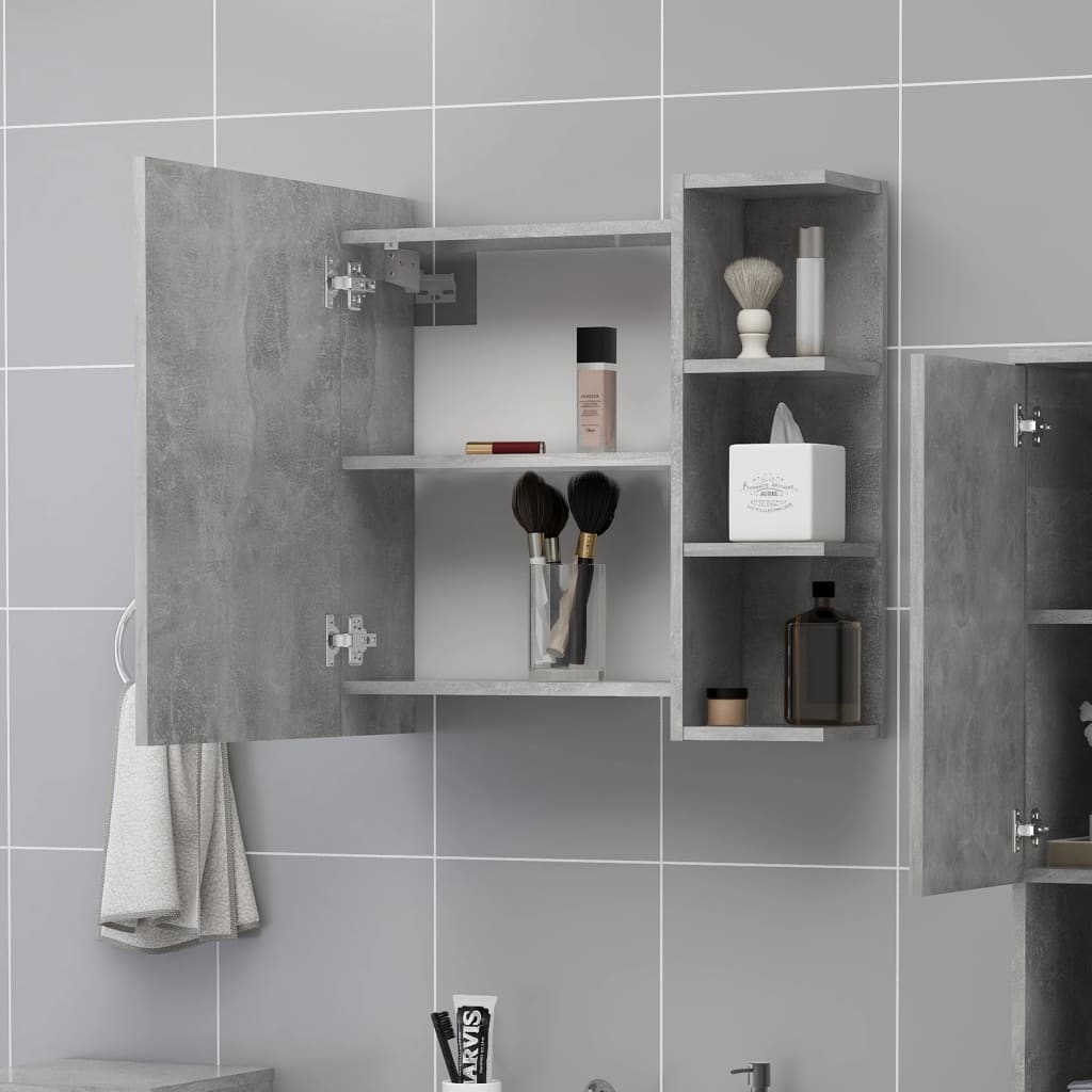 Bathroom Mirror Cabinet Concrete Grey 62.5x20.5x64 cm Chipboard- Bathroom Vanity Units - HomeShopIreland - Home Shop Ireland - Bathroom Vanity Units - Bathroom Mirror Cabinet Concrete Grey 62.5x20.5x64 cm Chipboard