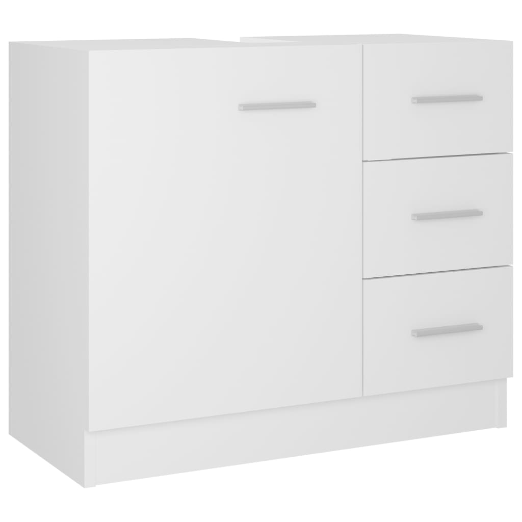 Sink Cabinet White 63x30x54 cm Chipboard- Bathroom Furniture Sets - HomeShopIreland - Home Shop Ireland - Bathroom Furniture Sets - Sink Cabinet White 63x30x54 cm Chipboard