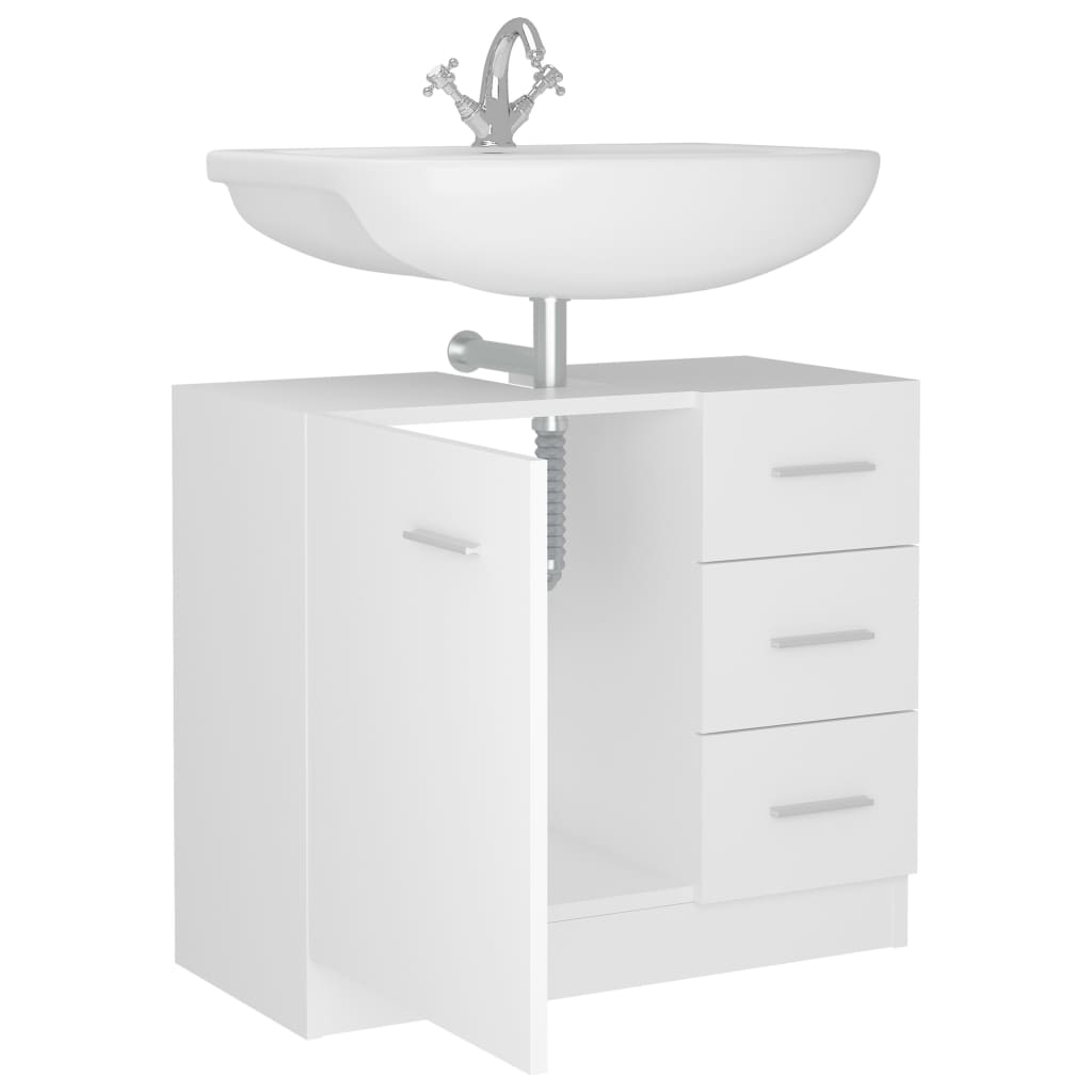 Sink Cabinet White 63x30x54 cm Chipboard- Bathroom Furniture Sets - HomeShopIreland - Home Shop Ireland - Bathroom Furniture Sets - Sink Cabinet White 63x30x54 cm Chipboard