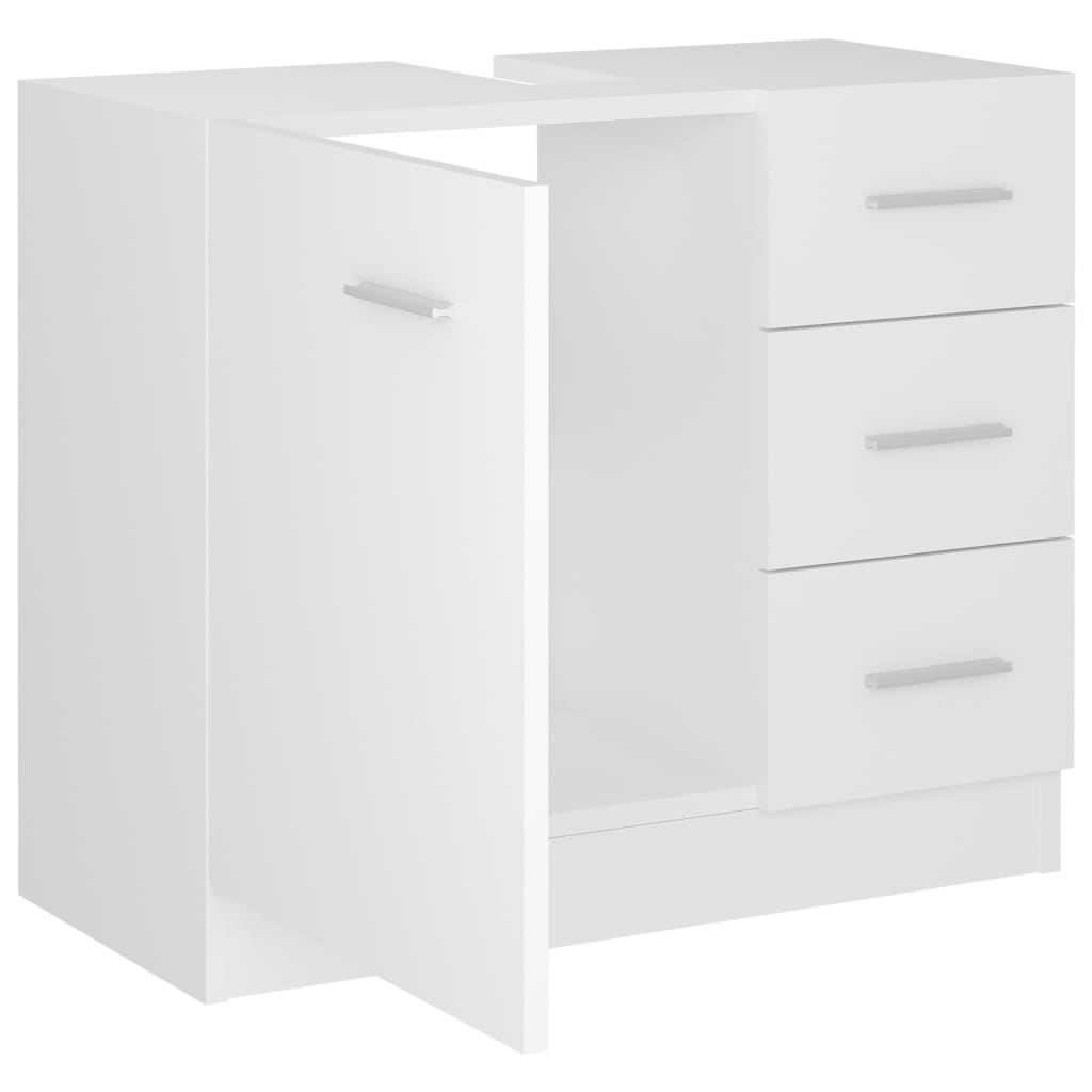 Sink Cabinet White 63x30x54 cm Chipboard- Bathroom Furniture Sets - HomeShopIreland - Home Shop Ireland - Bathroom Furniture Sets - Sink Cabinet White 63x30x54 cm Chipboard