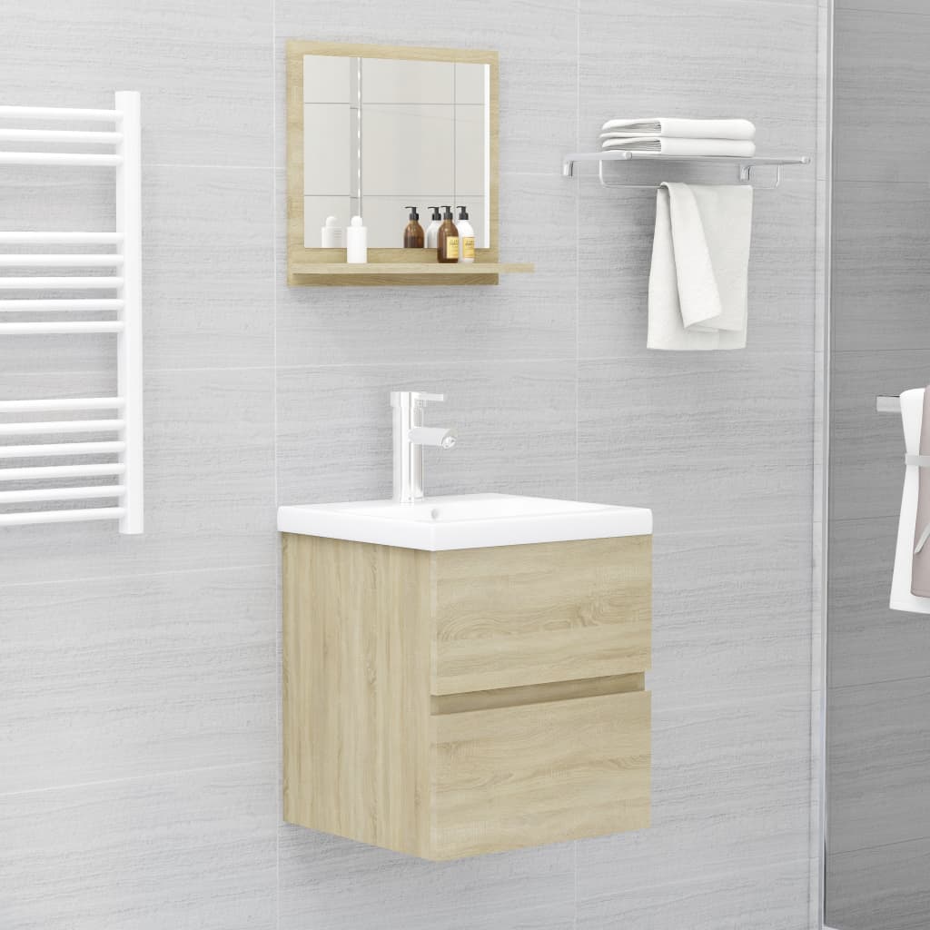 Bathroom Mirror Sonoma Oak 40x10.5x37 cm Chipboard- Bathroom Vanity Units - HomeShopIreland - Home Shop Ireland - Bathroom Vanity Units - Bathroom Mirror Sonoma Oak 40x10.5x37 cm Chipboard