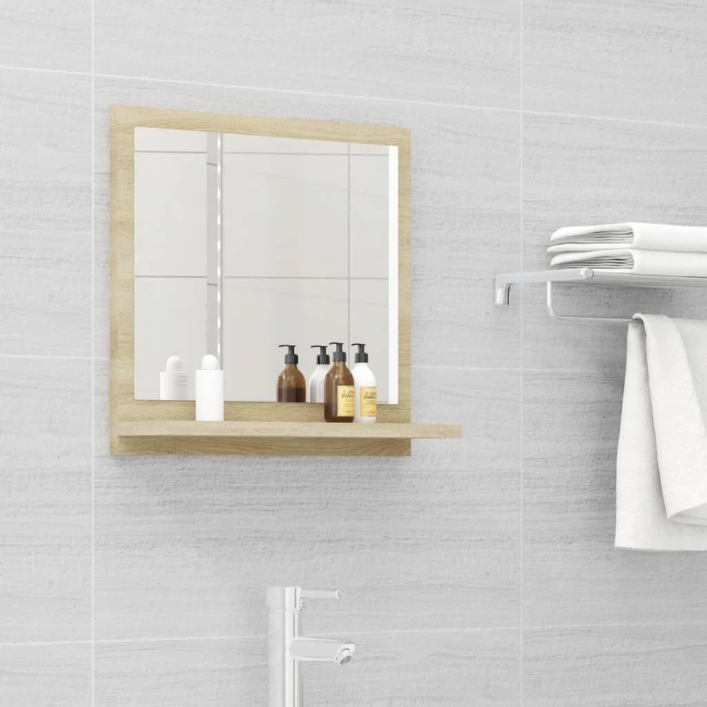 Bathroom Mirror Sonoma Oak 40x10.5x37 cm Chipboard- Bathroom Vanity Units - HomeShopIreland - Home Shop Ireland - Bathroom Vanity Units - Bathroom Mirror Sonoma Oak 40x10.5x37 cm Chipboard