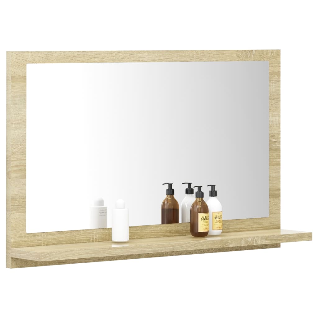 Bathroom Mirror Sonoma Oak 60x10.5x37 cm Chipboard- Bathroom Vanity Units - HomeShopIreland - Home Shop Ireland - Bathroom Vanity Units - Bathroom Mirror Sonoma Oak 60x10.5x37 cm Chipboard