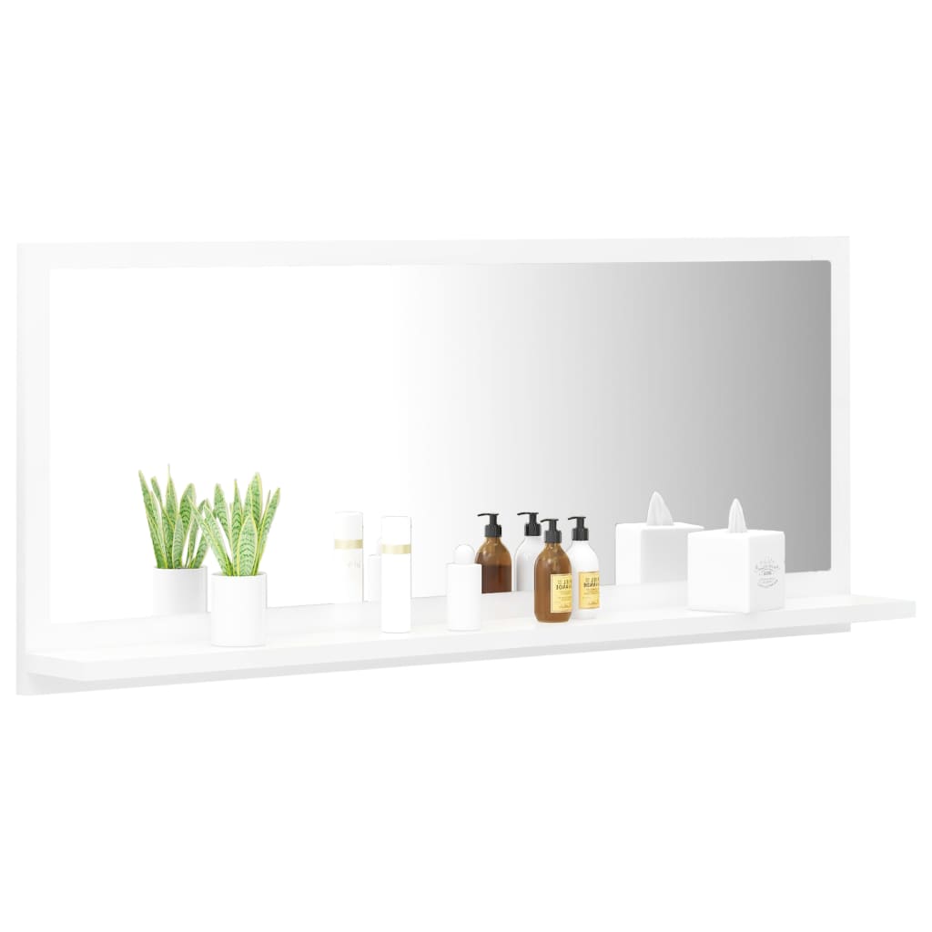 Bathroom Mirror White 90x10.5x37 cm Chipboard- Bathroom Vanity Units - HomeShopIreland - Home Shop Ireland - Bathroom Vanity Units - Bathroom Mirror White 90x10.5x37 cm Chipboard
