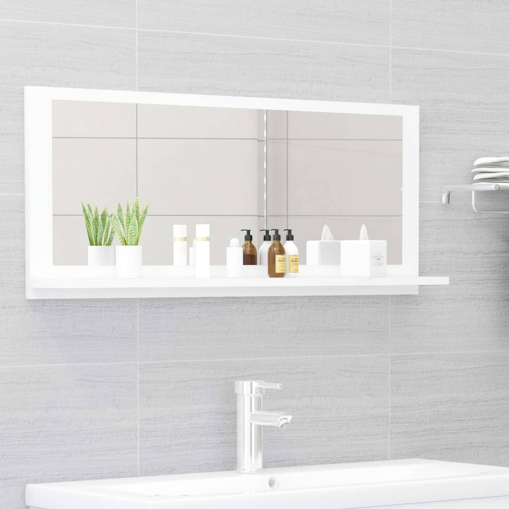 Bathroom Mirror White 90x10.5x37 cm Chipboard- Bathroom Vanity Units - HomeShopIreland - Home Shop Ireland - Bathroom Vanity Units - Bathroom Mirror White 90x10.5x37 cm Chipboard