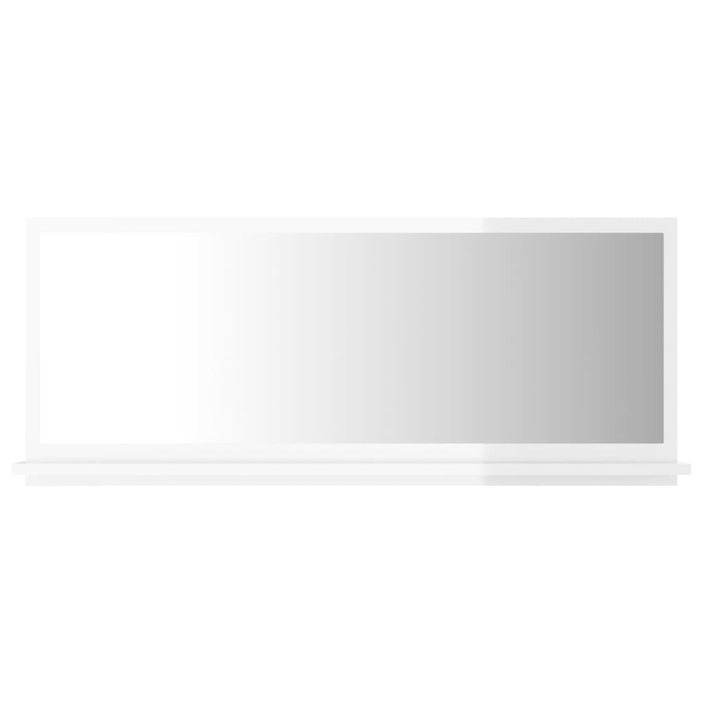 Bathroom Mirror High Gloss White 90x10.5x37 cm Chipboard- Bathroom Vanity Units - HomeShopIreland - Home Shop Ireland - Bathroom Vanity Units - Bathroom Mirror High Gloss White 90x10.5x37 cm Chipboard