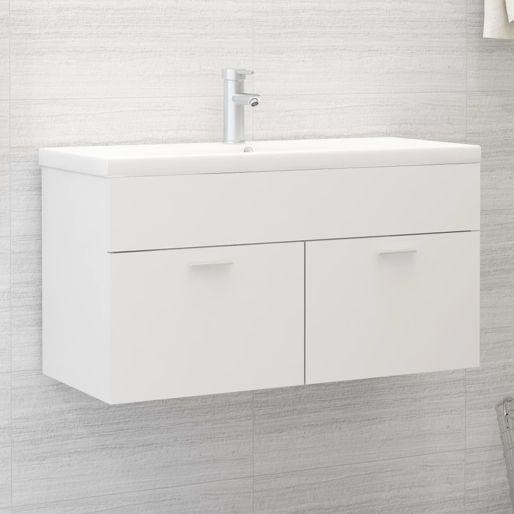 Sink Cabinet White 90x38.5x46 cm Chipboard- Bathroom Furniture Sets - HomeShopIreland - Home Shop Ireland - Bathroom Furniture Sets - Sink Cabinet White 90x38.5x46 cm Chipboard