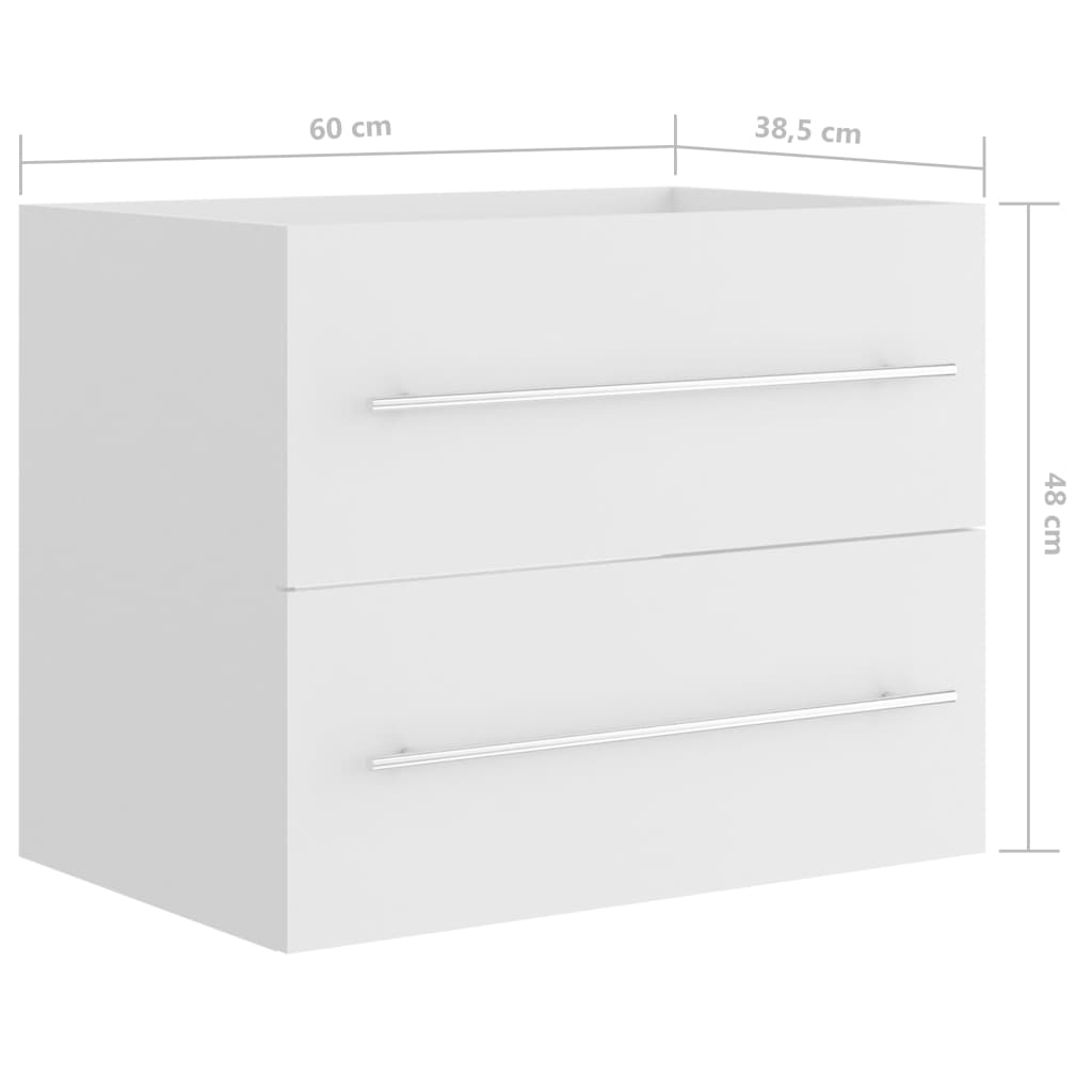 Sink Cabinet White 60x38.5x48 cm Chipboard- Bathroom Furniture Sets - HomeShopIreland - Home Shop Ireland - Bathroom Furniture Sets - Sink Cabinet White 60x38.5x48 cm Chipboard