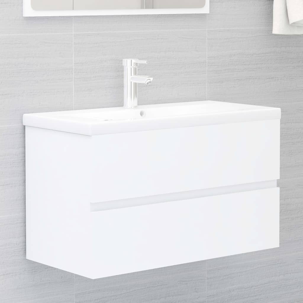 Sink Cabinet White 80x38.5x45 cm Chipboard- Bathroom Furniture Sets - HomeShopIreland - Home Shop Ireland - Bathroom Furniture Sets - Sink Cabinet White 80x38.5x45 cm Chipboard