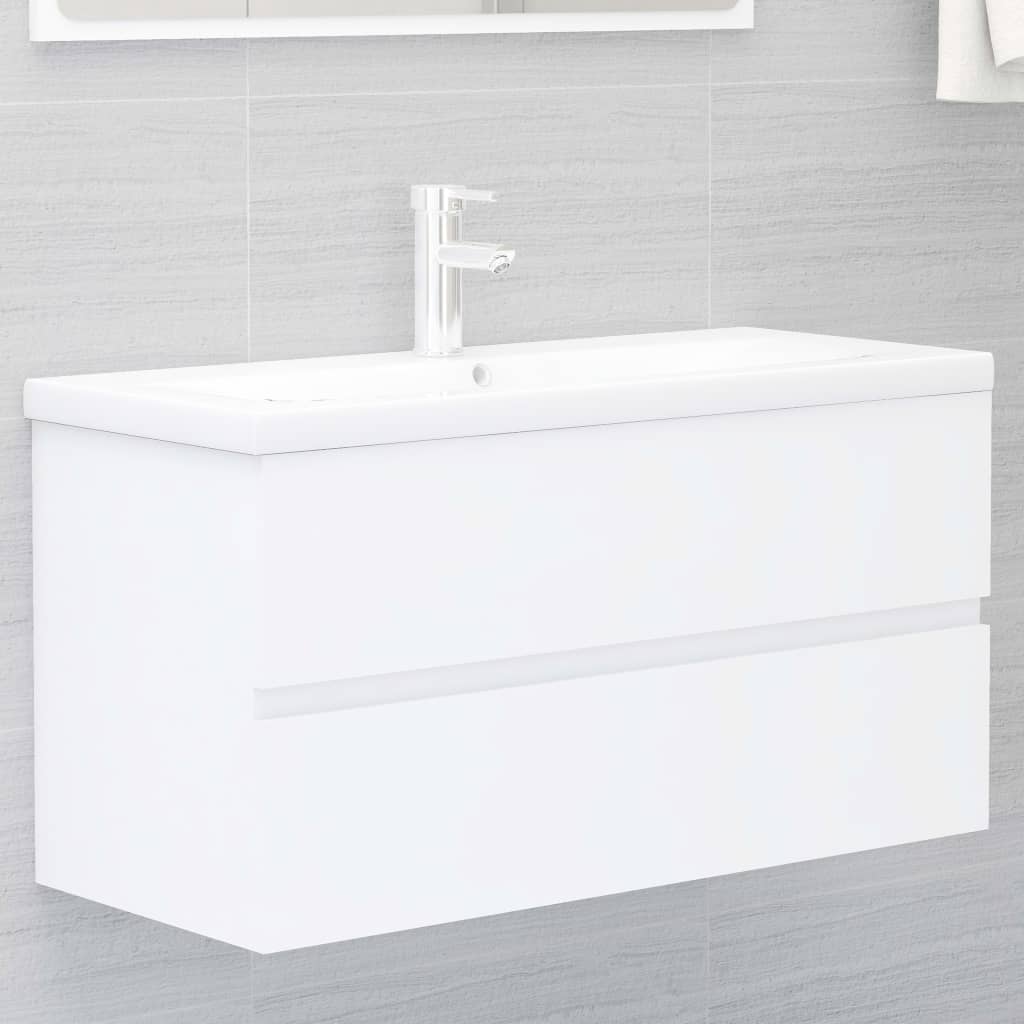 Sink Cabinet White 90x38.5x45 cm Chipboard- Bathroom Furniture Sets - HomeShopIreland - Home Shop Ireland - Bathroom Furniture Sets - Sink Cabinet White 90x38.5x45 cm Chipboard