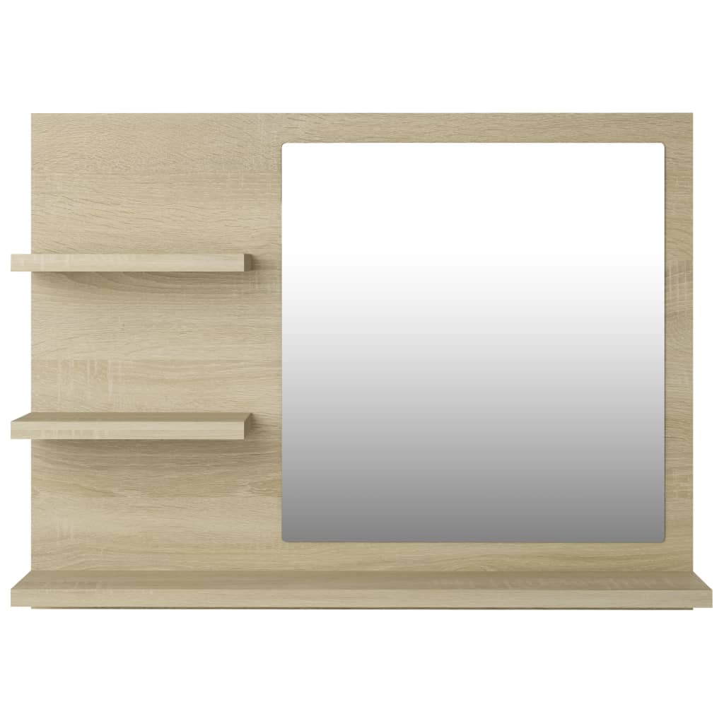 Bathroom Mirror Sonoma Oak 60x10.5x45 cm Chipboard- Bathroom Vanity Units - HomeShopIreland - Home Shop Ireland - Bathroom Vanity Units - Bathroom Mirror Sonoma Oak 60x10.5x45 cm Chipboard