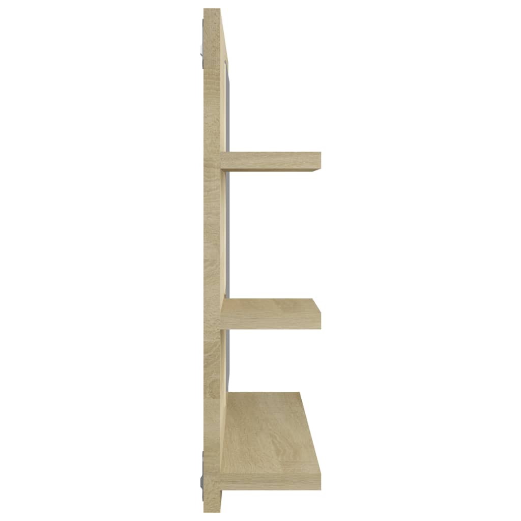 Bathroom Mirror Sonoma Oak 60x10.5x45 cm Chipboard- Bathroom Vanity Units - HomeShopIreland - Home Shop Ireland - Bathroom Vanity Units - Bathroom Mirror Sonoma Oak 60x10.5x45 cm Chipboard