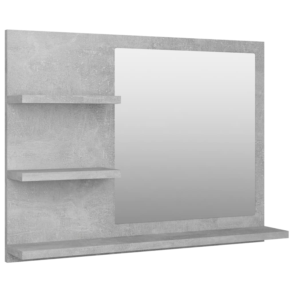 Bathroom Mirror Concrete Grey 60x10.5x45 cm Chipboard- Bathroom Vanity Units - HomeShopIreland - Home Shop Ireland - Bathroom Vanity Units - Bathroom Mirror Concrete Grey 60x10.5x45 cm Chipboard