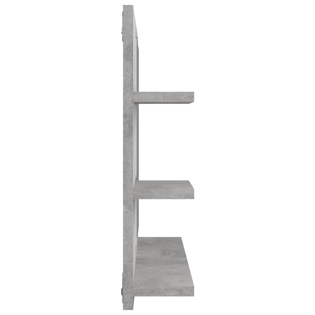 Bathroom Mirror Concrete Grey 60x10.5x45 cm Chipboard- Bathroom Vanity Units - HomeShopIreland - Home Shop Ireland - Bathroom Vanity Units - Bathroom Mirror Concrete Grey 60x10.5x45 cm Chipboard
