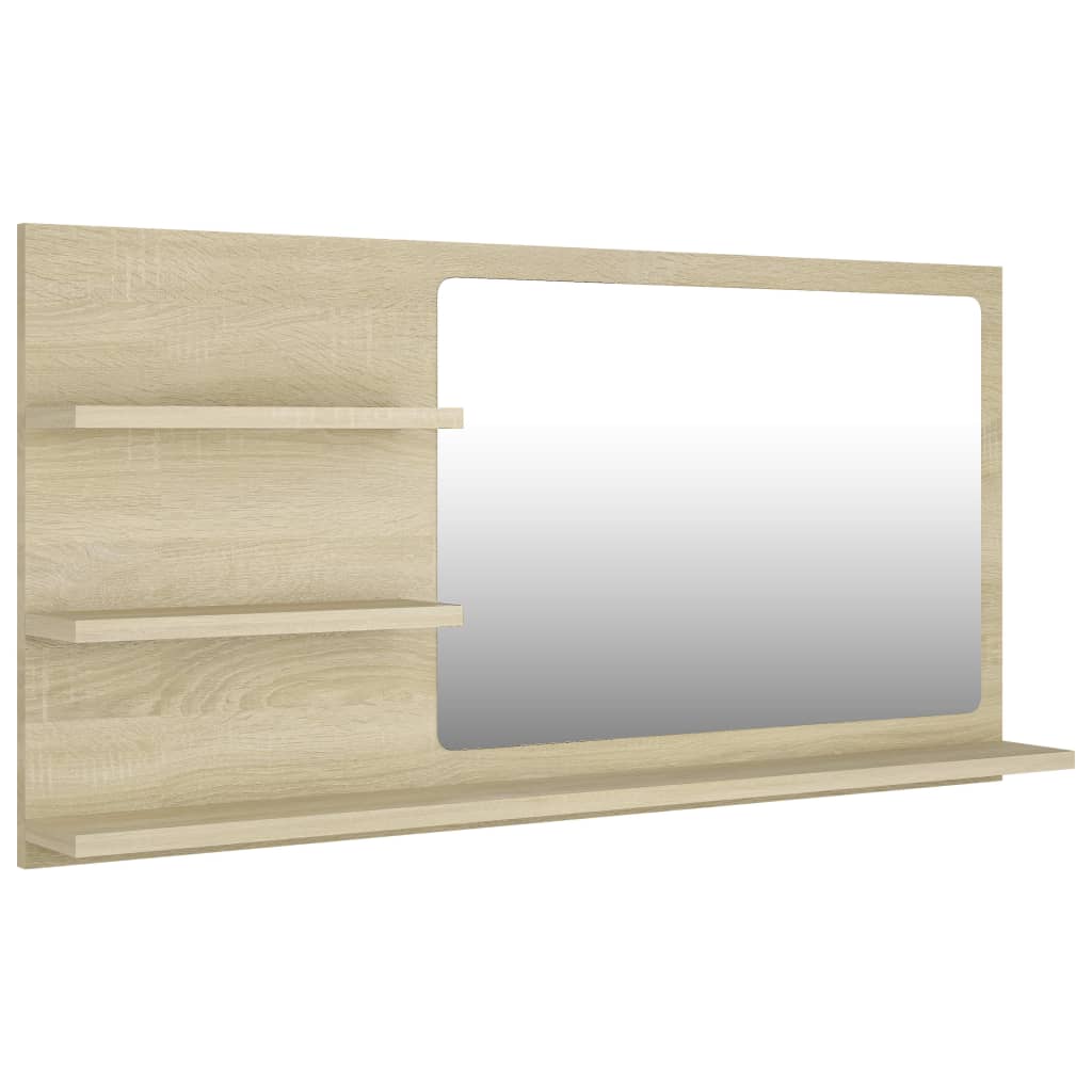 Bathroom Mirror Sonoma Oak 90x10.5x45 cm Chipboard- Bathroom Vanity Units - HomeShopIreland - Home Shop Ireland - Bathroom Vanity Units - Bathroom Mirror Sonoma Oak 90x10.5x45 cm Chipboard