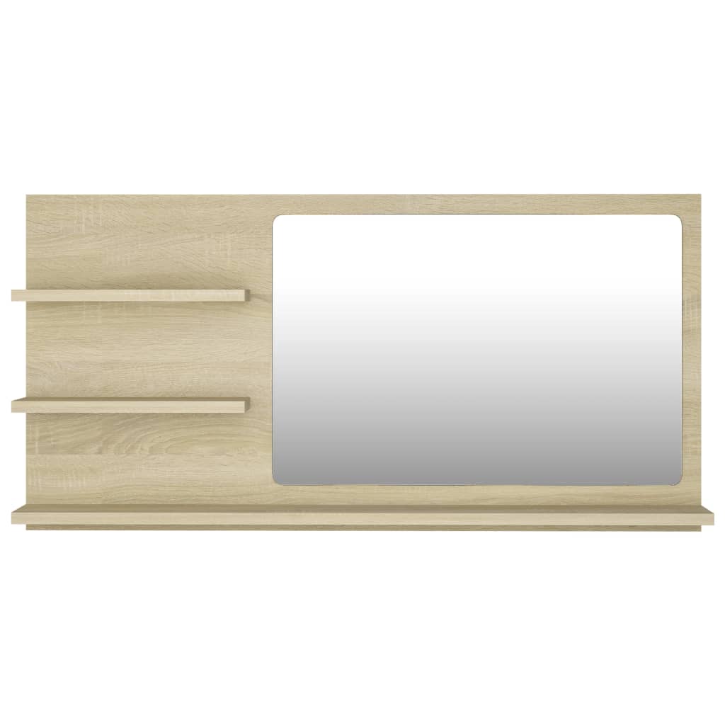 Bathroom Mirror Sonoma Oak 90x10.5x45 cm Chipboard- Bathroom Vanity Units - HomeShopIreland - Home Shop Ireland - Bathroom Vanity Units - Bathroom Mirror Sonoma Oak 90x10.5x45 cm Chipboard