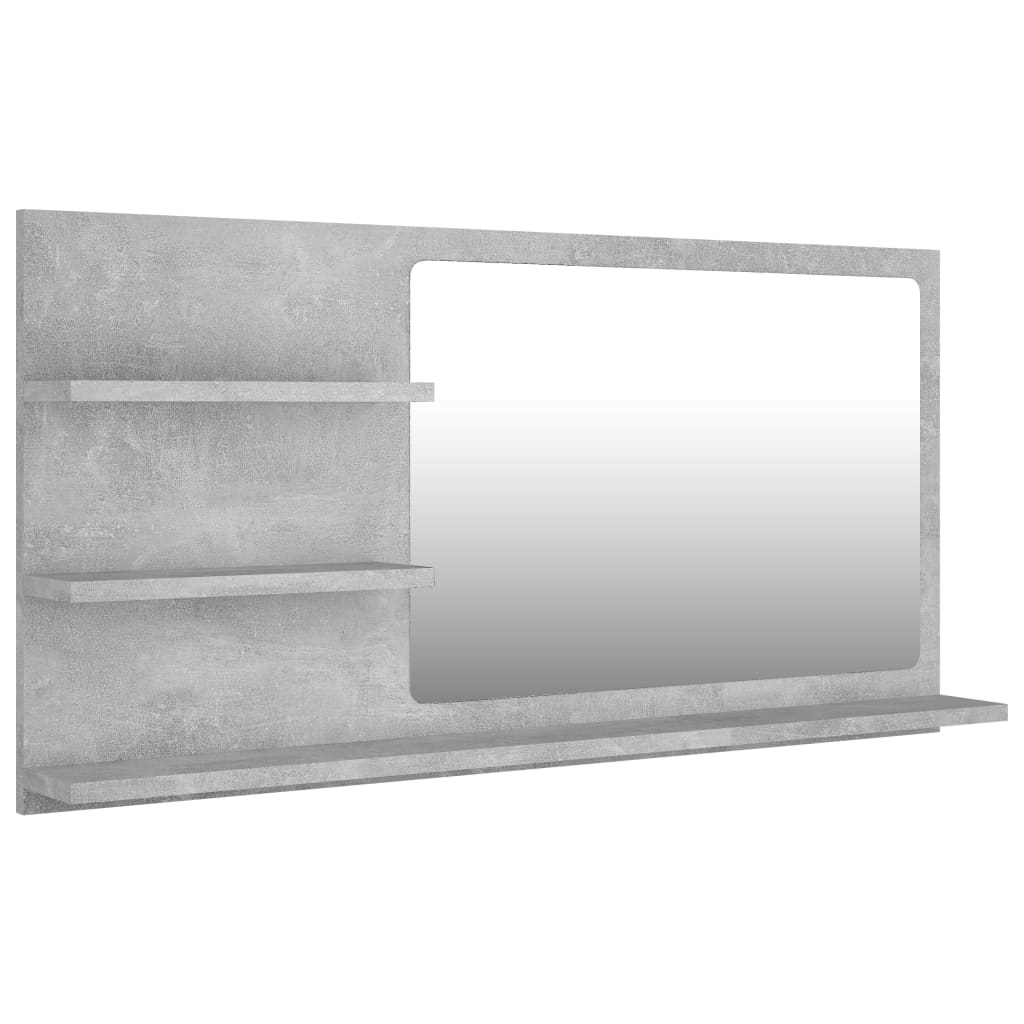 Bathroom Mirror Concrete Grey 90x10.5x45 cm Chipboard- Bathroom Vanity Units - HomeShopIreland - Home Shop Ireland - Bathroom Vanity Units - Bathroom Mirror Concrete Grey 90x10.5x45 cm Chipboard