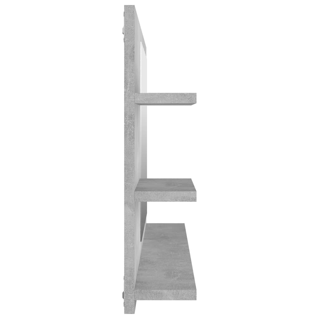 Bathroom Mirror Concrete Grey 90x10.5x45 cm Chipboard- Bathroom Vanity Units - HomeShopIreland - Home Shop Ireland - Bathroom Vanity Units - Bathroom Mirror Concrete Grey 90x10.5x45 cm Chipboard