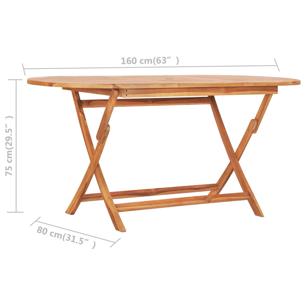 9 Piece Folding Outdoor Dining Set Solid Teak Wood- Outdoor Furniture Sets - HomeShopIreland - Home Shop Ireland - Outdoor Furniture Sets - 9 Piece Folding Outdoor Dining Set Solid Teak Wood