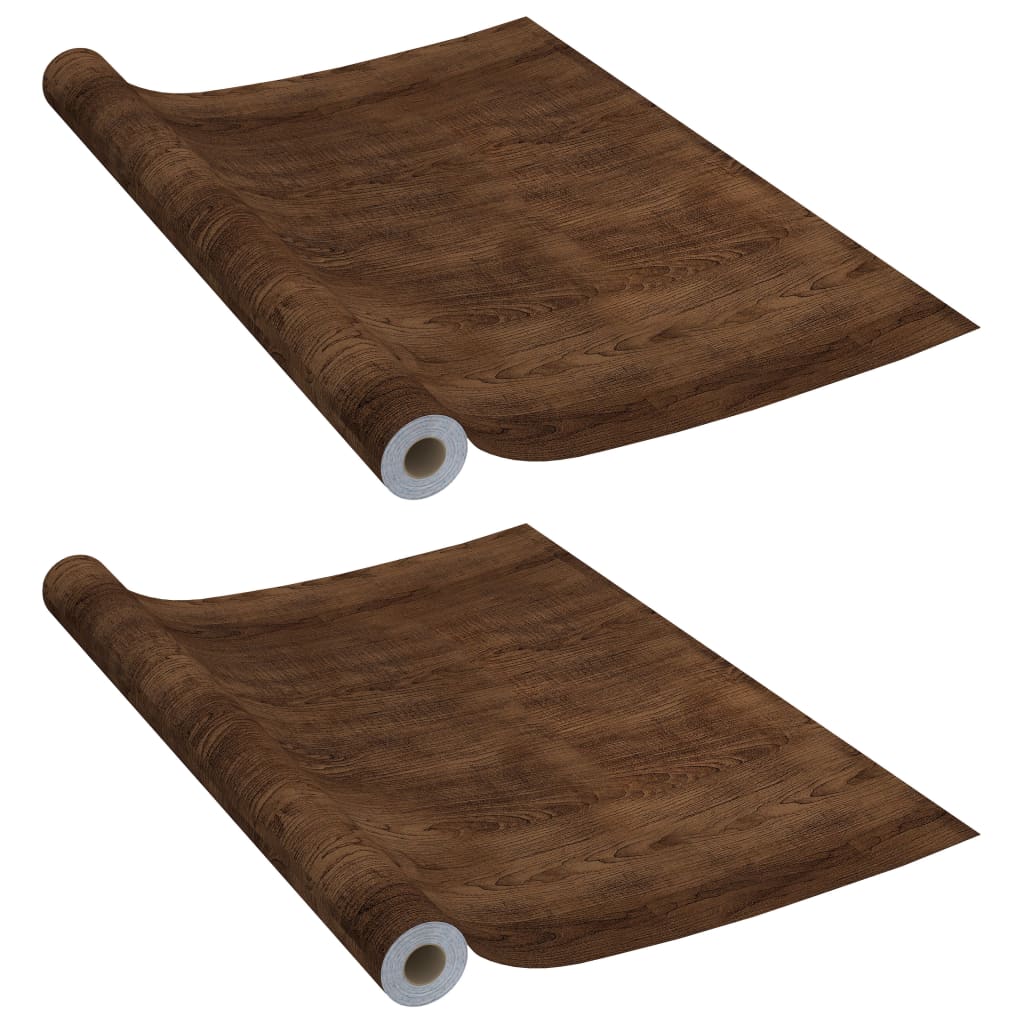 Self-adhesive Furniture Films 2 pcs Dark Oak  500x90 cm PVC- Window Films - HomeShopIreland - Home Shop Ireland - Window Films - Self-adhesive Furniture Films 2 pcs Dark Oak  500x90 cm PVC