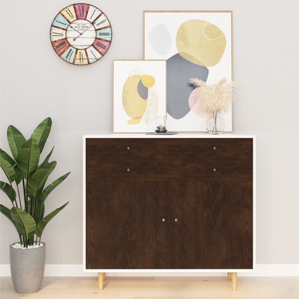 Self-adhesive Furniture Films 2 pcs Dark Oak  500x90 cm PVC- Window Films - HomeShopIreland - Home Shop Ireland - Window Films - Self-adhesive Furniture Films 2 pcs Dark Oak  500x90 cm PVC