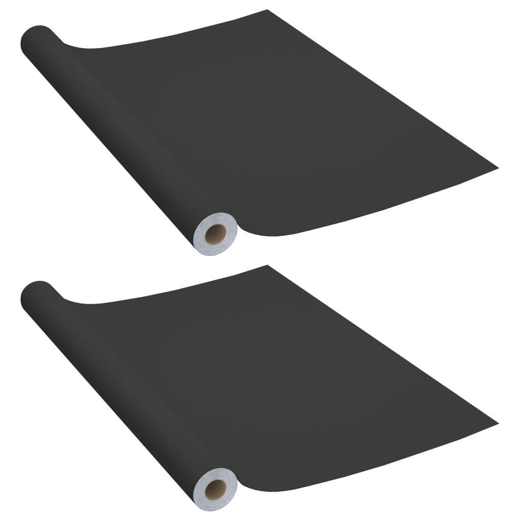 Self-adhesive Furniture Films 2 pcs Black 500x90 cm PVC- Window Films - HomeShopIreland - Home Shop Ireland - Window Films - Self-adhesive Furniture Films 2 pcs Black 500x90 cm PVC