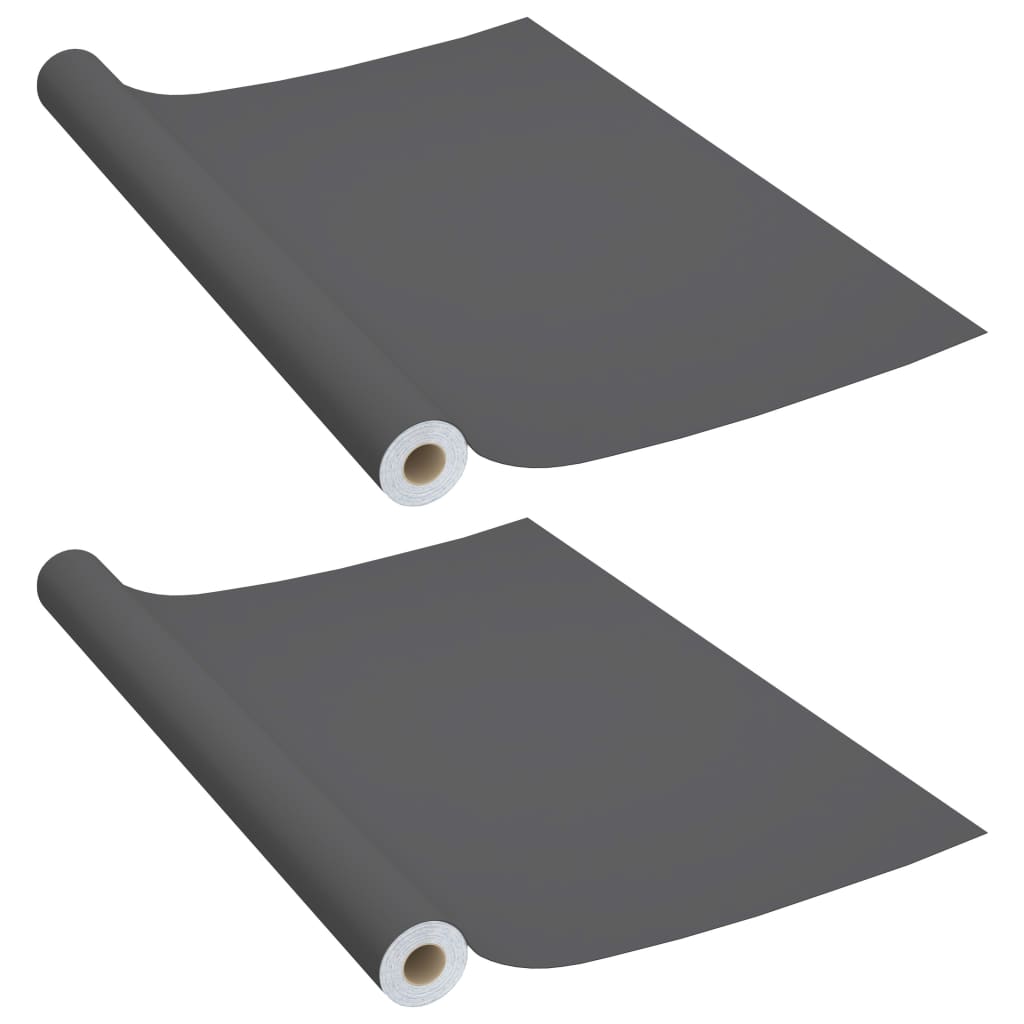 Self-adhesive Furniture Films 2 pcs Grey 500x90 cm PVC- Window Films - HomeShopIreland - Home Shop Ireland - Window Films - Self-adhesive Furniture Films 2 pcs Grey 500x90 cm PVC
