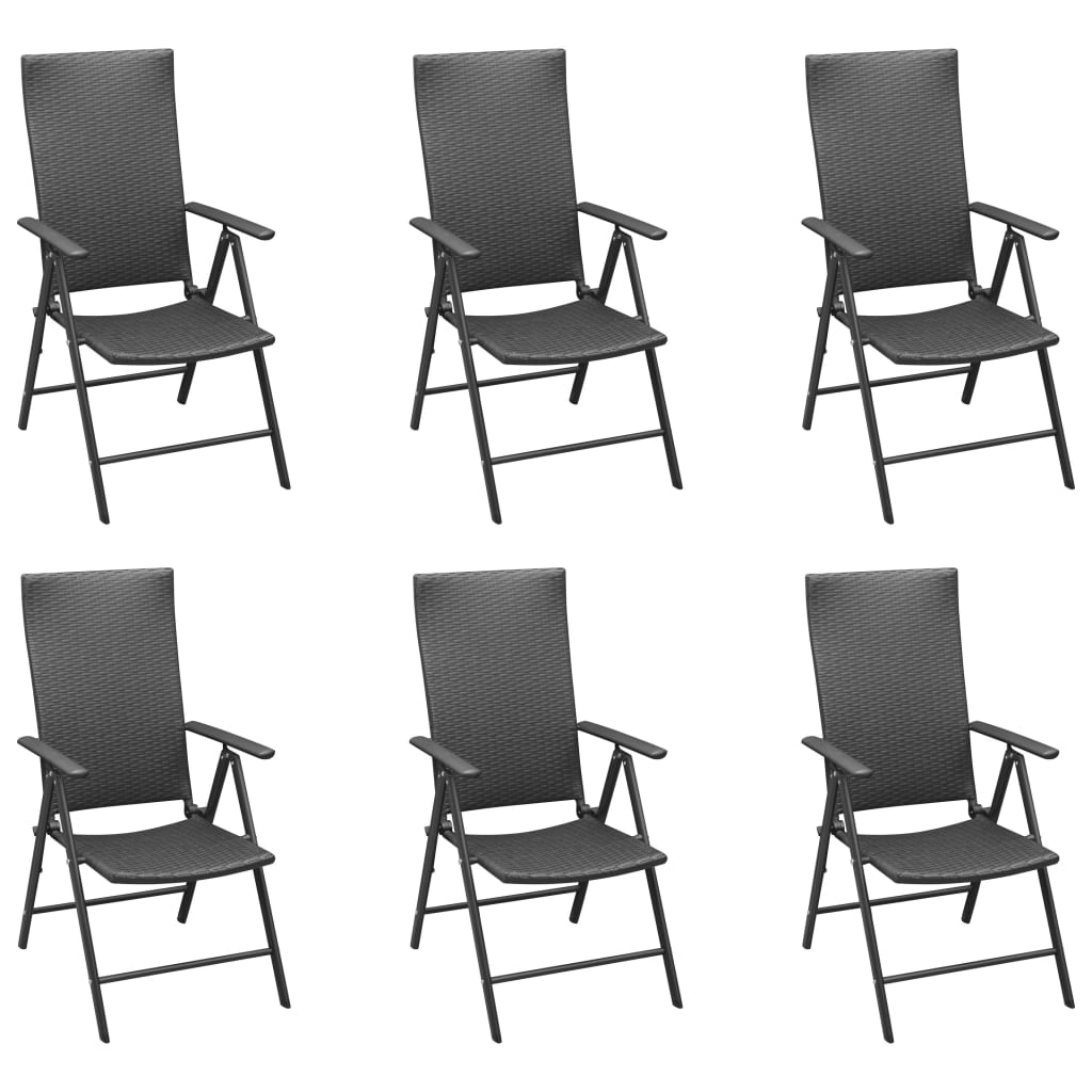 7 Piece Garden Dining Set Black and Brown- Outdoor Furniture Sets - HomeShopIreland - Home Shop Ireland - Outdoor Furniture Sets - 7 Piece Garden Dining Set Black and Brown