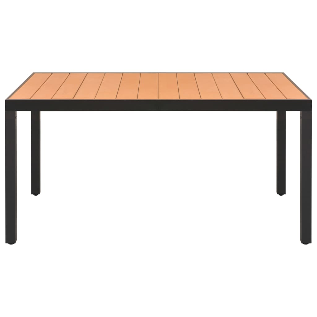 7 Piece Garden Dining Set Black and Brown- Outdoor Furniture Sets - HomeShopIreland - Home Shop Ireland - Outdoor Furniture Sets - 7 Piece Garden Dining Set Black and Brown