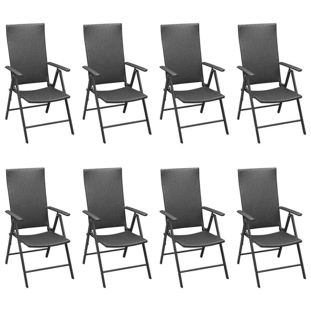 9 Piece Garden Dining Set Black and Brown- Outdoor Furniture Sets - HomeShopIreland - Home Shop Ireland - Outdoor Furniture Sets - 9 Piece Garden Dining Set Black and Brown
