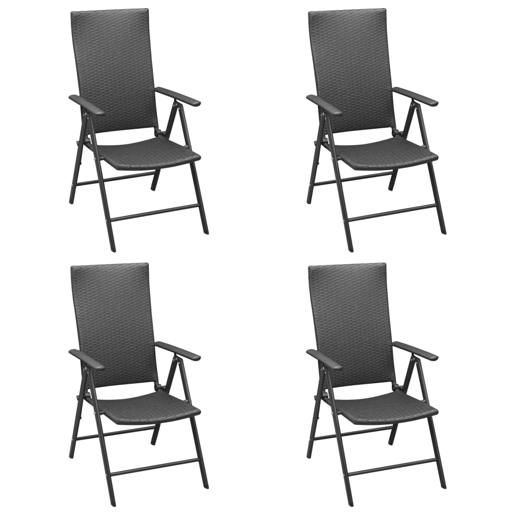 5 Piece Garden Dining Set Black- Outdoor Furniture Sets - HomeShopIreland - Home Shop Ireland - Outdoor Furniture Sets - 5 Piece Garden Dining Set Black