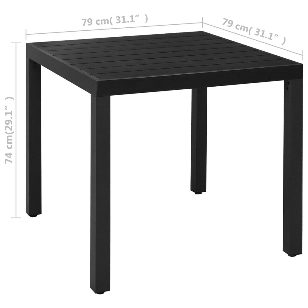 5 Piece Garden Dining Set Black- Outdoor Furniture Sets - HomeShopIreland - Home Shop Ireland - Outdoor Furniture Sets - 5 Piece Garden Dining Set Black