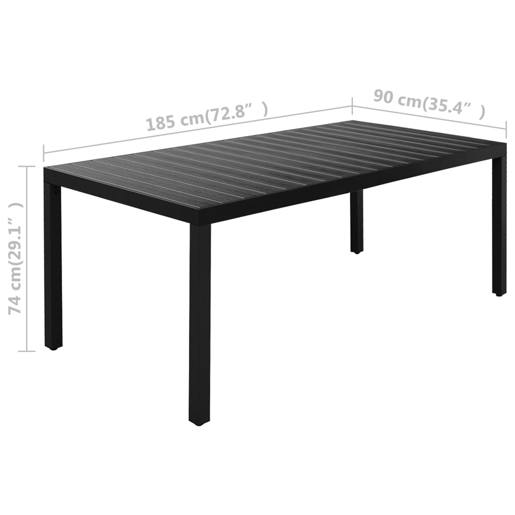 7 Piece Garden Dining Set Black- Outdoor Furniture Sets - HomeShopIreland - Home Shop Ireland - Outdoor Furniture Sets - 7 Piece Garden Dining Set Black