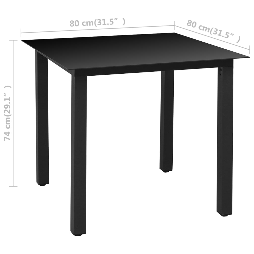 3 Piece Garden Dining Set Black and Brown- Outdoor Furniture Sets - HomeShopIreland - Home Shop Ireland - Outdoor Furniture Sets - 3 Piece Garden Dining Set Black and Brown