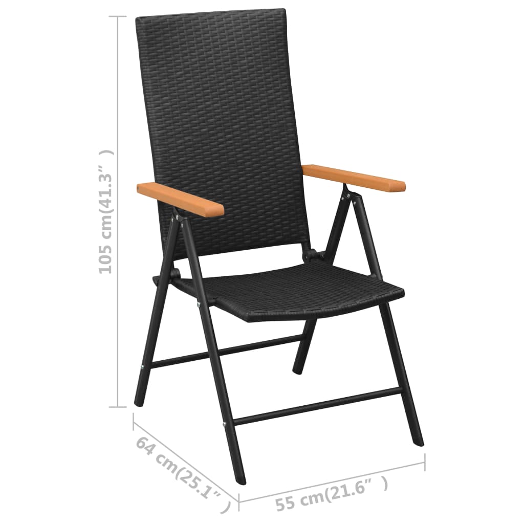 3 Piece Garden Dining Set Black and Brown- Outdoor Furniture Sets - HomeShopIreland - Home Shop Ireland - Outdoor Furniture Sets - 3 Piece Garden Dining Set Black and Brown