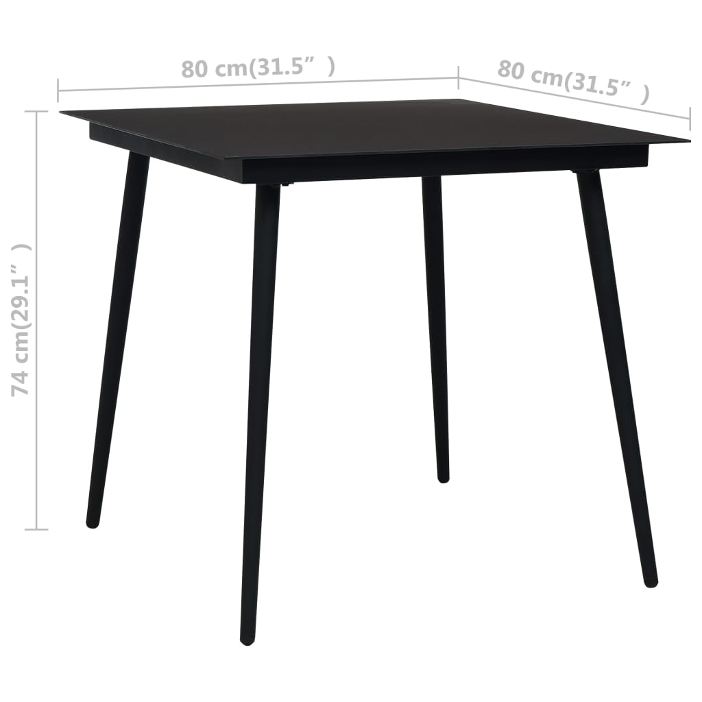 3 Piece Garden Dining Set Black and Brown- Outdoor Furniture Sets - HomeShopIreland - Home Shop Ireland - Outdoor Furniture Sets - 3 Piece Garden Dining Set Black and Brown
