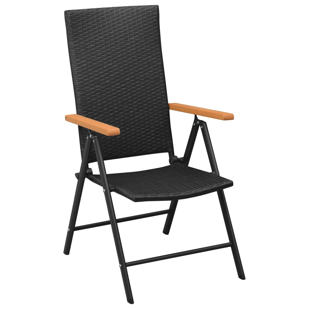 5 Piece Garden Dining Set Black and Brown- Outdoor Furniture Sets - HomeShopIreland - Home Shop Ireland - Outdoor Furniture Sets - 5 Piece Garden Dining Set Black and Brown