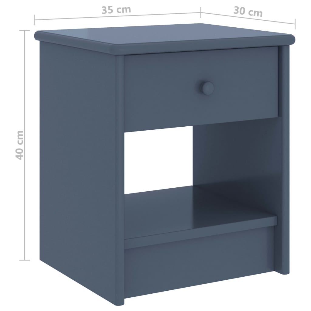 Bedside Cabinet Light Grey 35x30x40 cm Solid Pinewood- Bedside Tables - HomeShopIreland - Home Shop Ireland - Bedside Tables - Bedside Cabinet Light Grey 35x30x40 cm Solid Pinewood