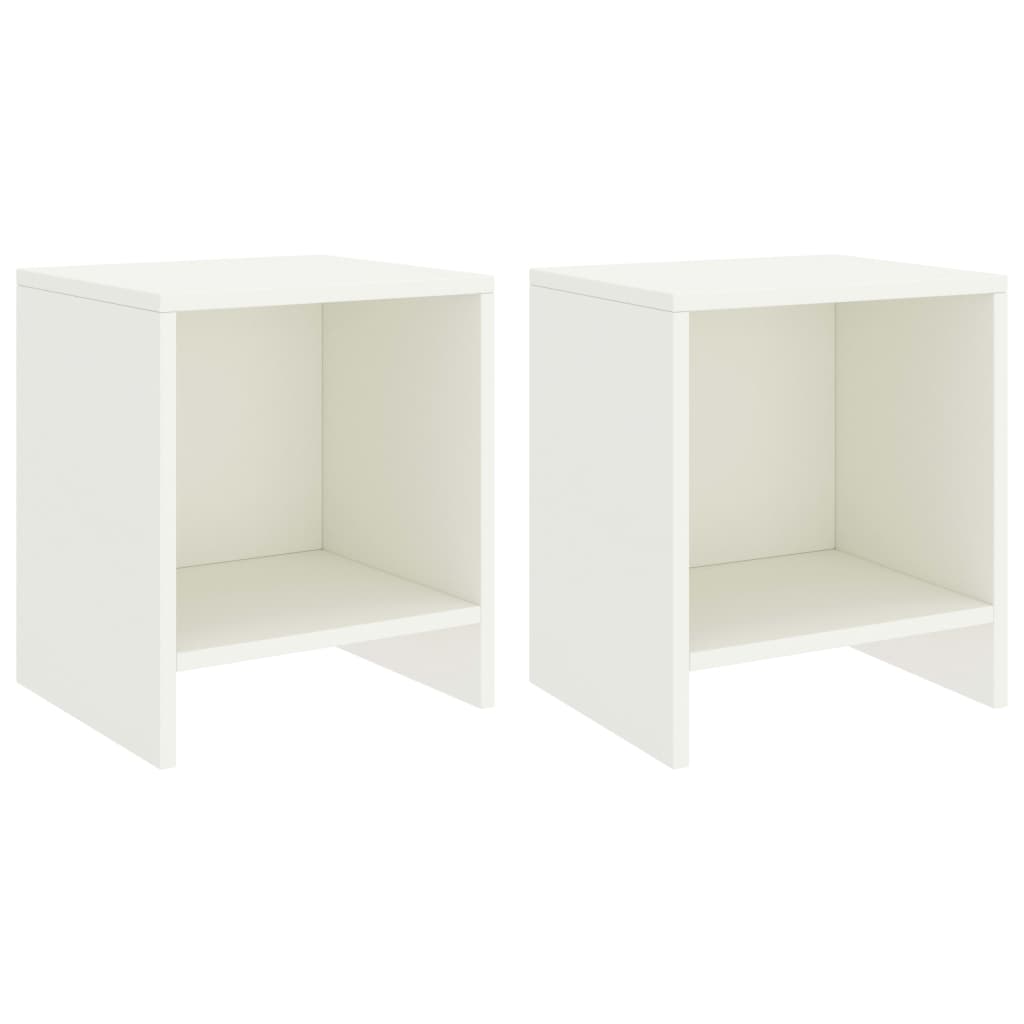 Bedside Cabinets 2 pcs White 35x30x40 cm Solid Pinewood- Bedside Tables - HomeShopIreland - Home Shop Ireland - Bedside Tables - Bedside Cabinets 2 pcs White 35x30x40 cm Solid Pinewood