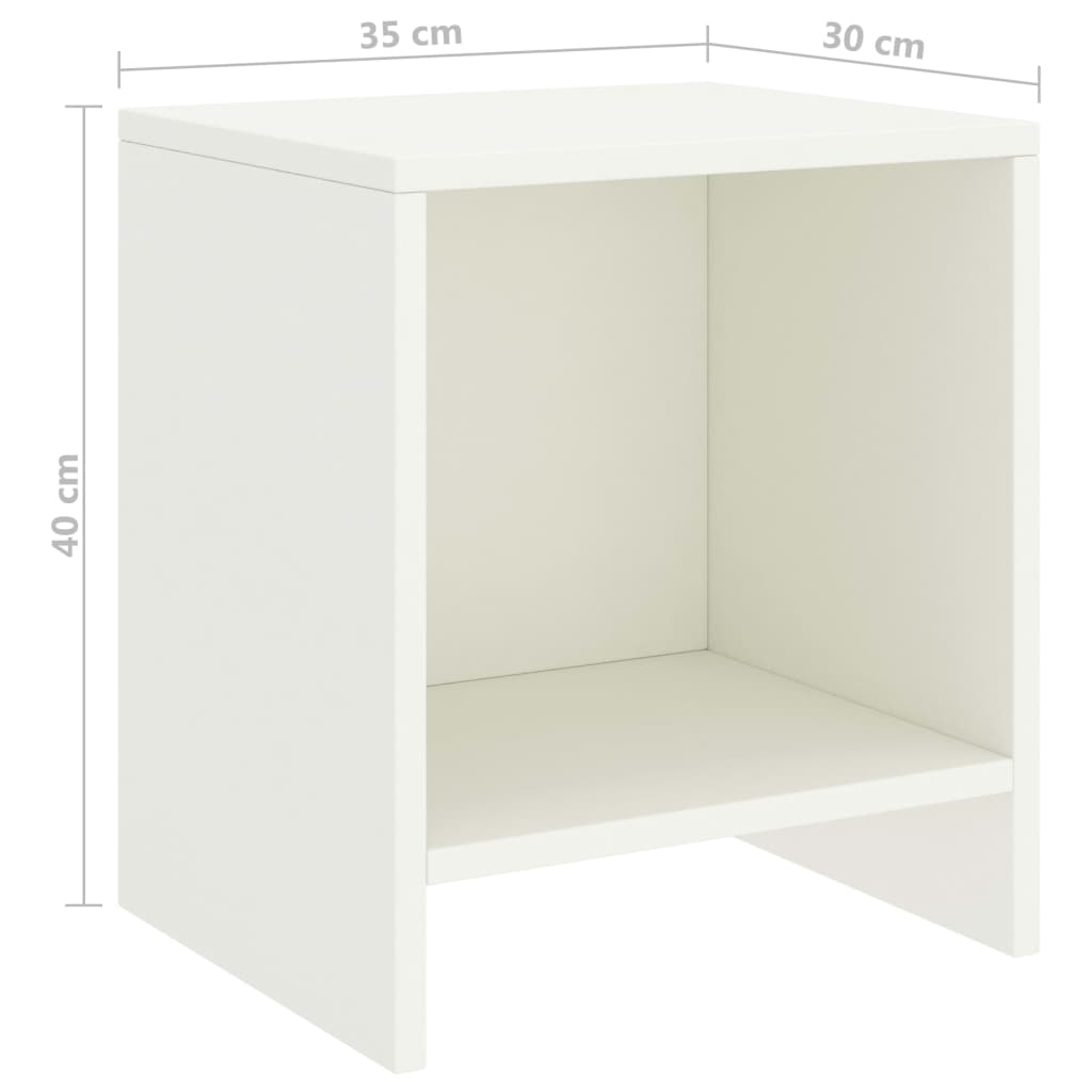 Bedside Cabinets 2 pcs White 35x30x40 cm Solid Pinewood- Bedside Tables - HomeShopIreland - Home Shop Ireland - Bedside Tables - Bedside Cabinets 2 pcs White 35x30x40 cm Solid Pinewood