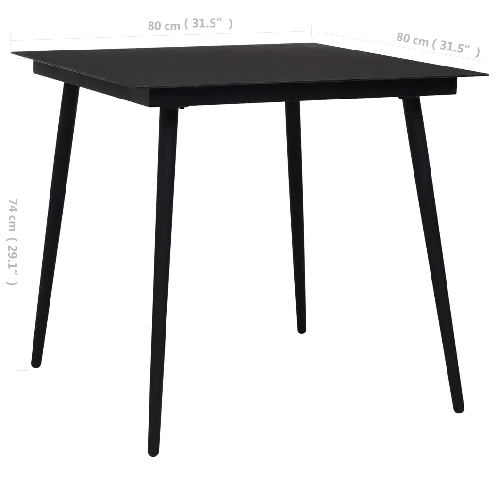 5 Piece Outdoor Dining Set PVC Rattan Black- Outdoor Furniture Sets - HomeShopIreland - Home Shop Ireland - Outdoor Furniture Sets - 5 Piece Outdoor Dining Set PVC Rattan Black