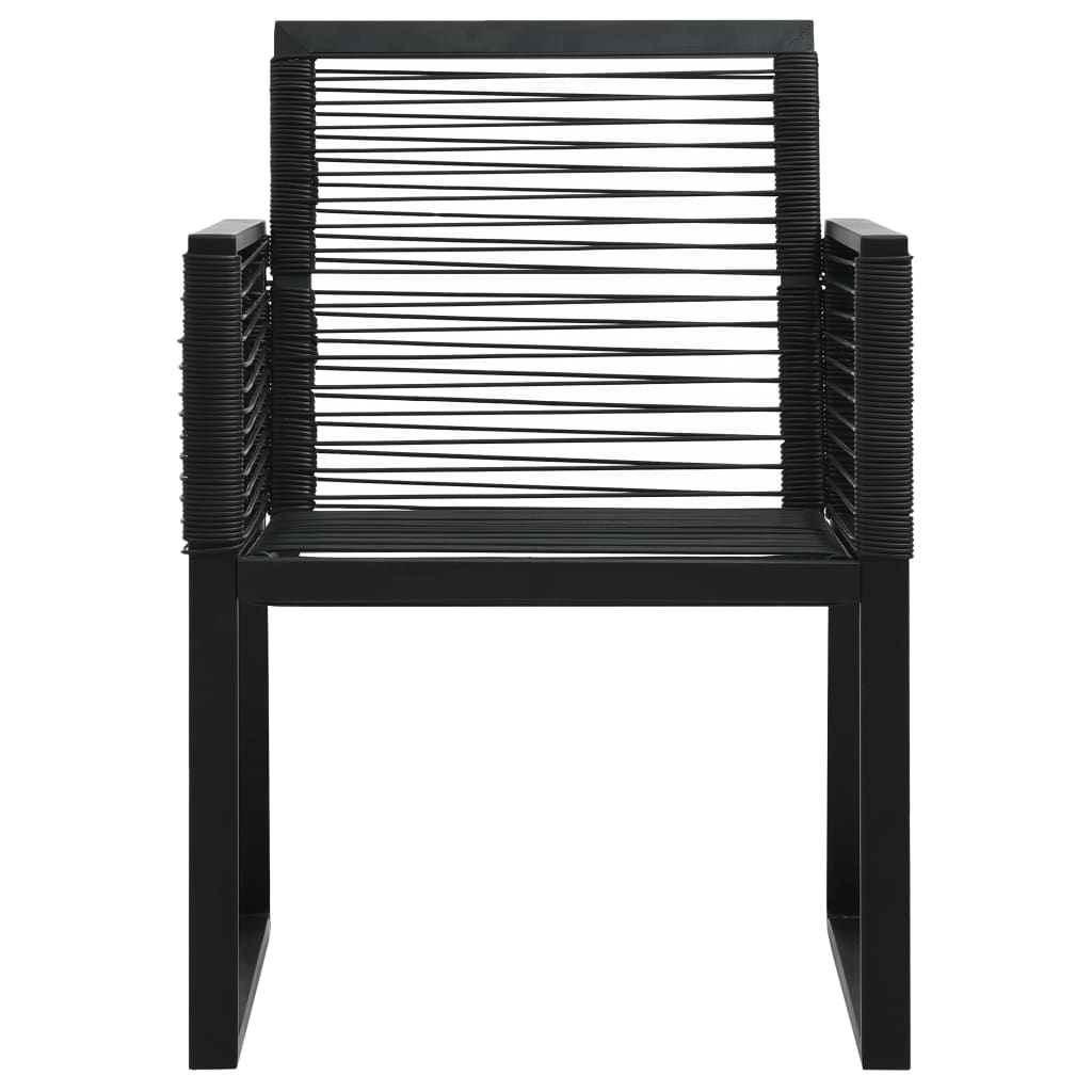 5 Piece Outdoor Dining Set PVC Rattan Black- Outdoor Furniture Sets - HomeShopIreland - Home Shop Ireland - Outdoor Furniture Sets - 5 Piece Outdoor Dining Set PVC Rattan Black