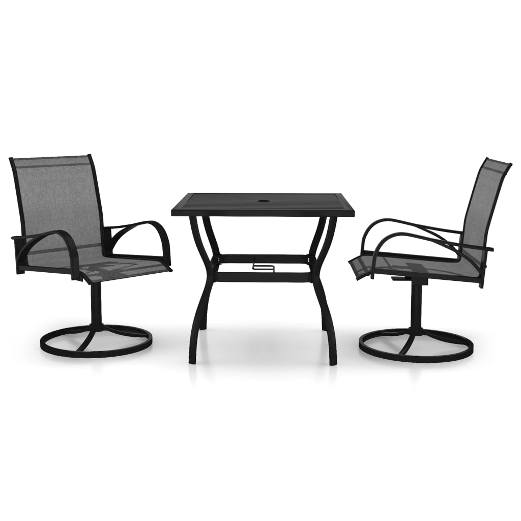 3 Piece Garden Dining Set Textilene and Steel- Outdoor Furniture Sets - HomeShopIreland - Home Shop Ireland - Outdoor Furniture Sets - 3 Piece Garden Dining Set Textilene and Steel