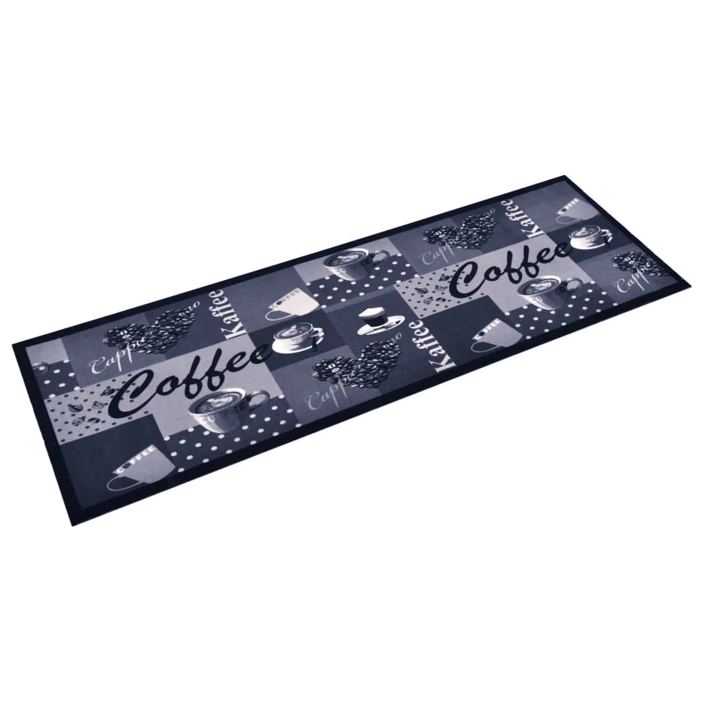 Kitchen Carpet Washable Coffee Blue 45x150 cm- Door Mats - HomeShopIreland - Home Shop Ireland - Door Mats - Kitchen Carpet Washable Coffee Blue 45x150 cm