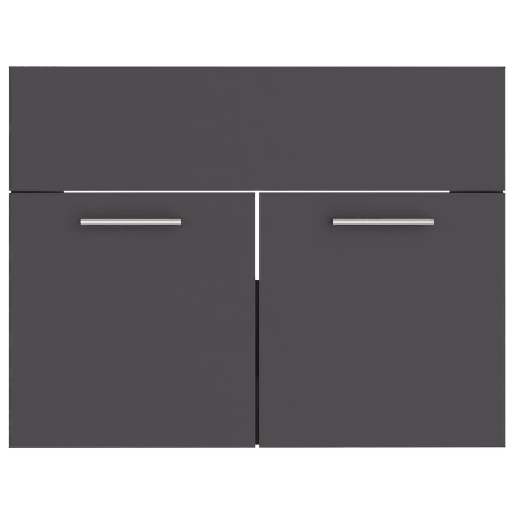 2 Piece Bathroom Furniture Set Black Chipboard- Bathroom Furniture Sets - HomeShopIreland - Home Shop Ireland - Bathroom Furniture Sets - 2 Piece Bathroom Furniture Set Black Chipboard