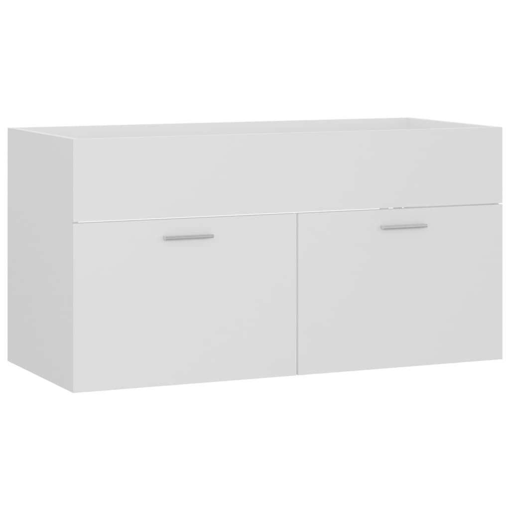 2 Piece Bathroom Furniture Set White Chipboard- Bathroom Furniture Sets - HomeShopIreland - Home Shop Ireland - Bathroom Furniture Sets - 2 Piece Bathroom Furniture Set White Chipboard