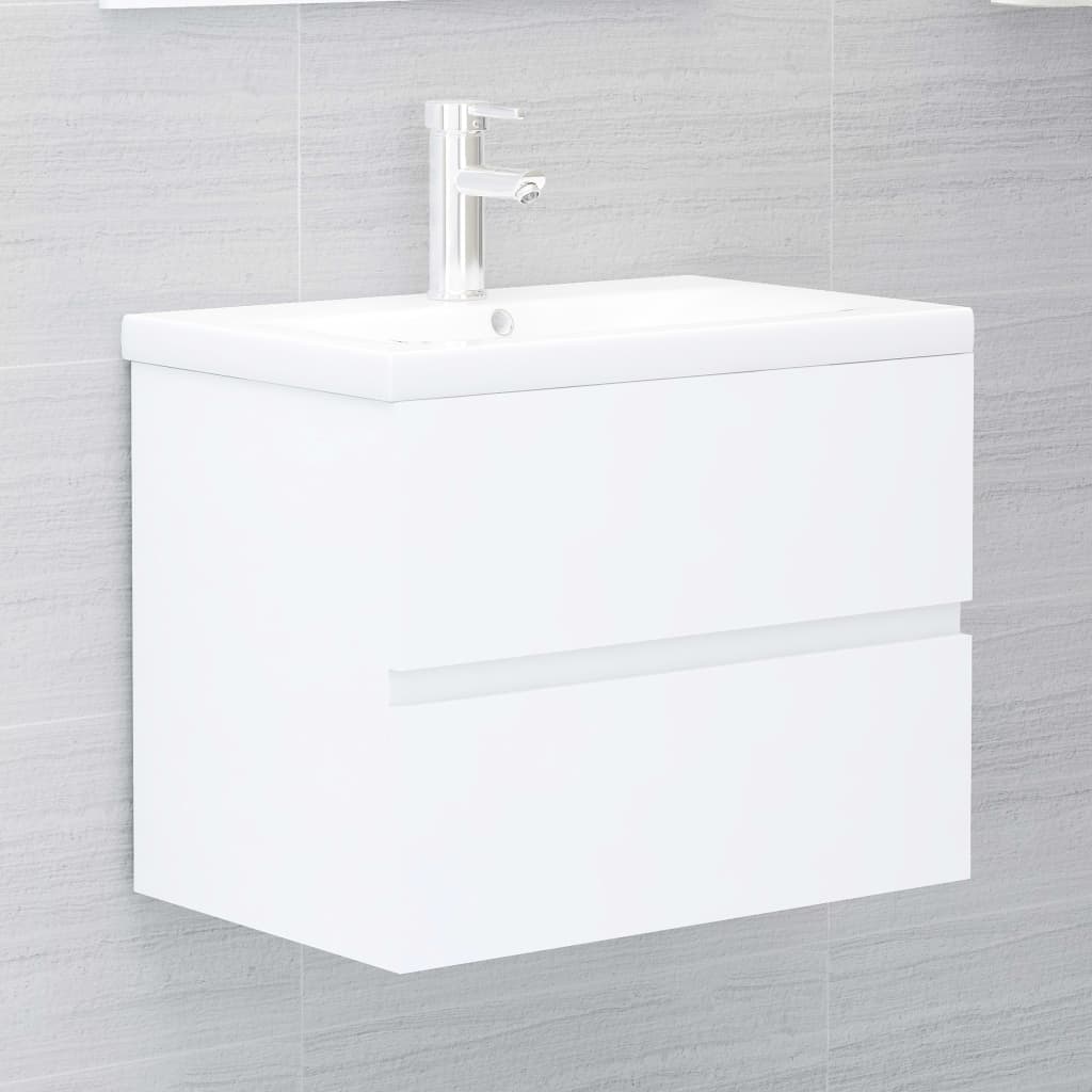 2 Piece Bathroom Furniture Set White Chipboard- Bathroom Furniture Sets - HomeShopIreland - Home Shop Ireland - Bathroom Furniture Sets - 2 Piece Bathroom Furniture Set White Chipboard