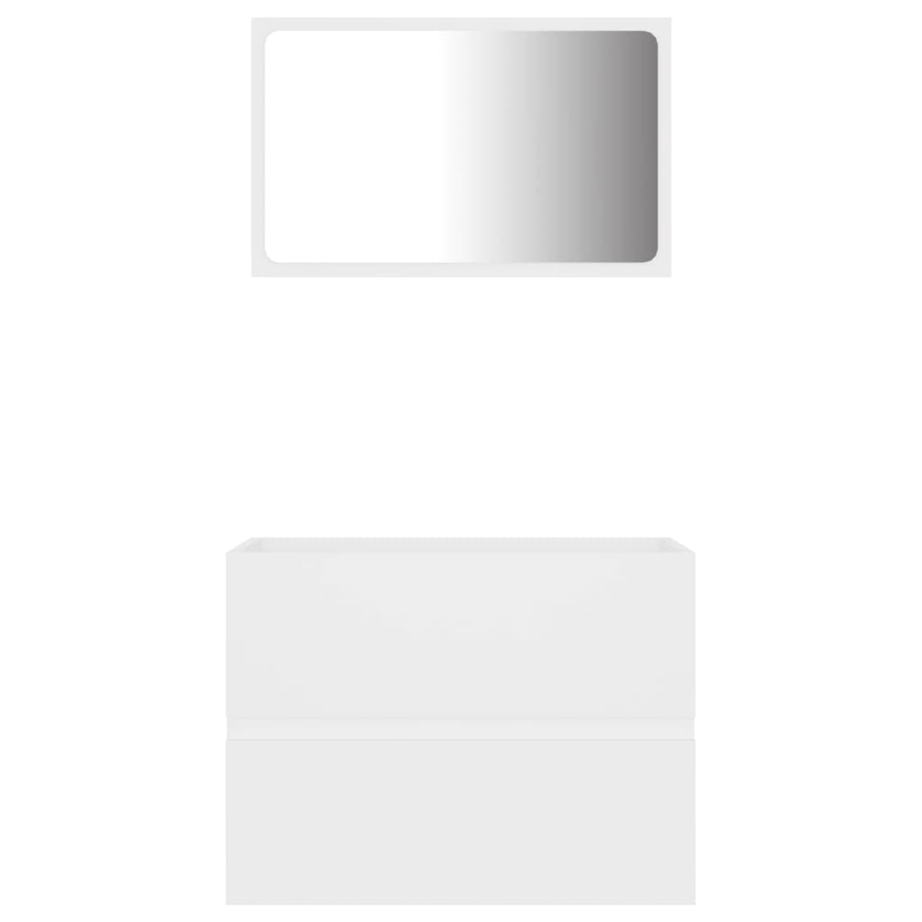 2 Piece Bathroom Furniture Set White Chipboard- Bathroom Furniture Sets - HomeShopIreland - Home Shop Ireland - Bathroom Furniture Sets - 2 Piece Bathroom Furniture Set White Chipboard