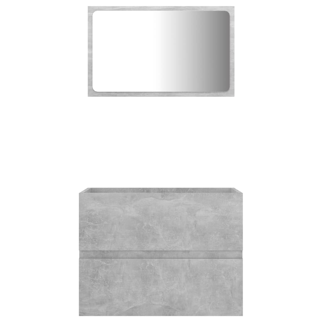 2 Piece Bathroom Furniture Set Concrete Grey Chipboard- Bathroom Furniture Sets - HomeShopIreland - Home Shop Ireland - Bathroom Furniture Sets - 2 Piece Bathroom Furniture Set Concrete Grey Chipboard