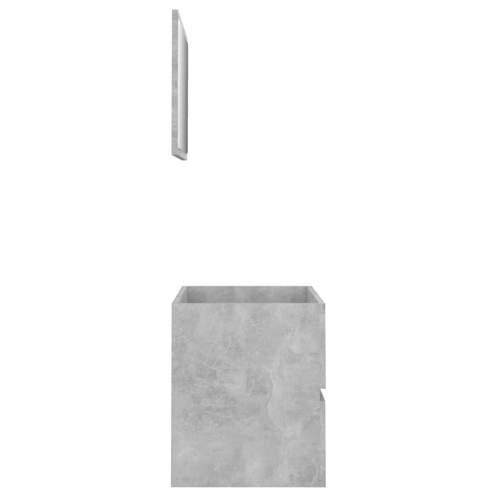 2 Piece Bathroom Furniture Set Concrete Grey Chipboard- Bathroom Furniture Sets - HomeShopIreland - Home Shop Ireland - Bathroom Furniture Sets - 2 Piece Bathroom Furniture Set Concrete Grey Chipboard